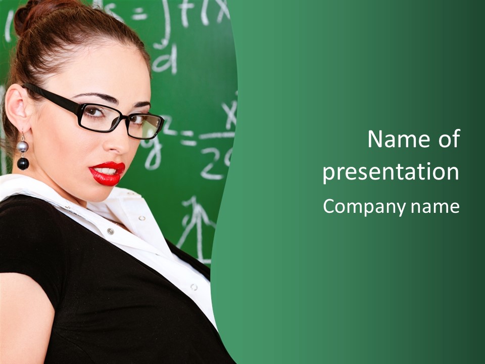 Professor  Portrait PowerPoint Template