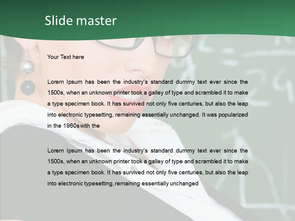 Professor  Portrait PowerPoint Template