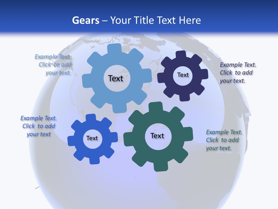 Blue International Sphere PowerPoint Template