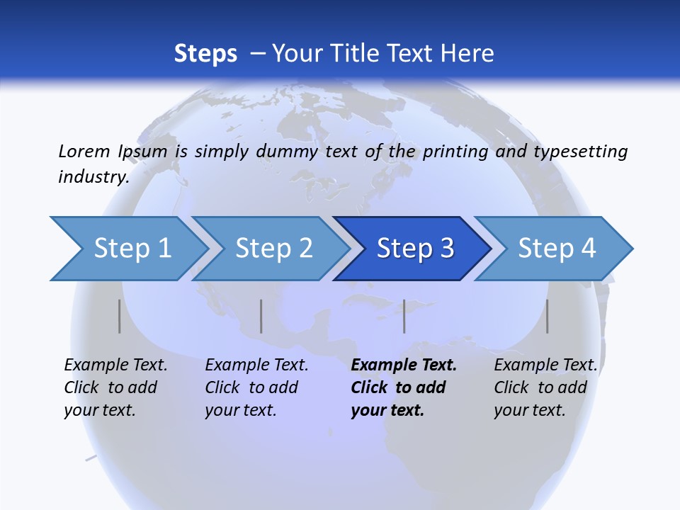 Blue International Sphere PowerPoint Template