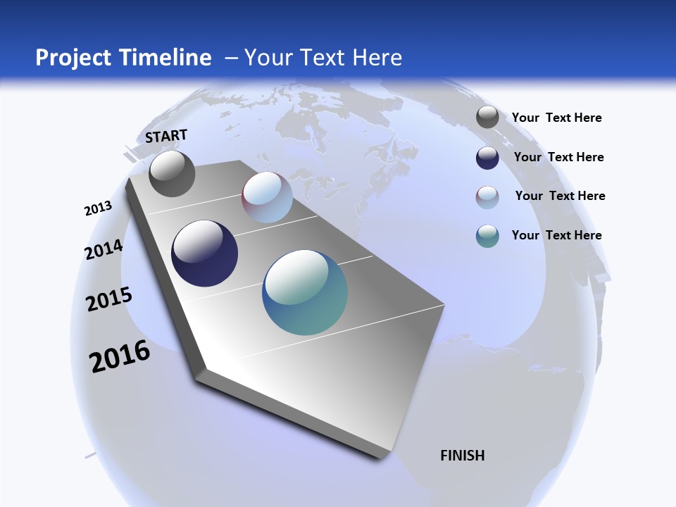 Blue International Sphere PowerPoint Template