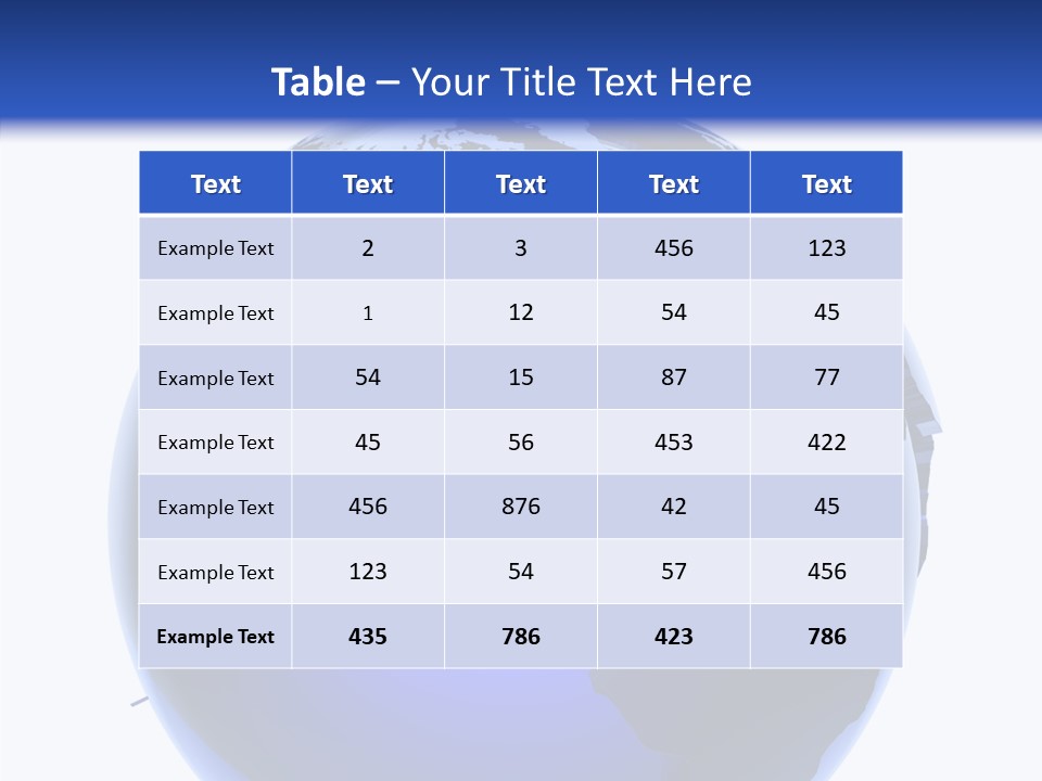 Blue International Sphere PowerPoint Template