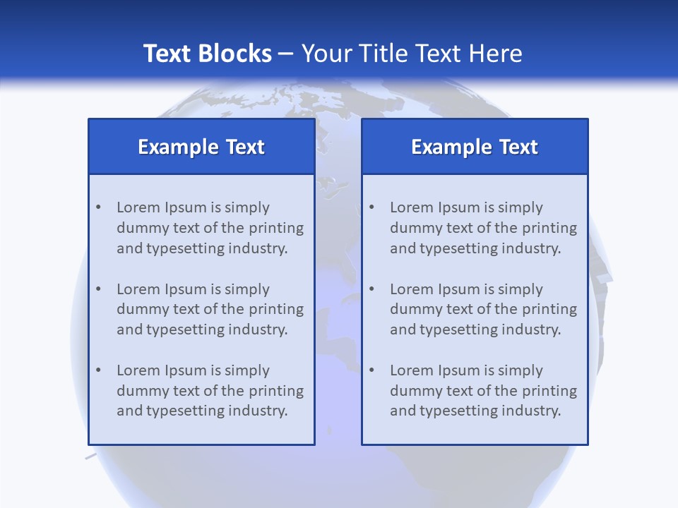 Blue International Sphere PowerPoint Template