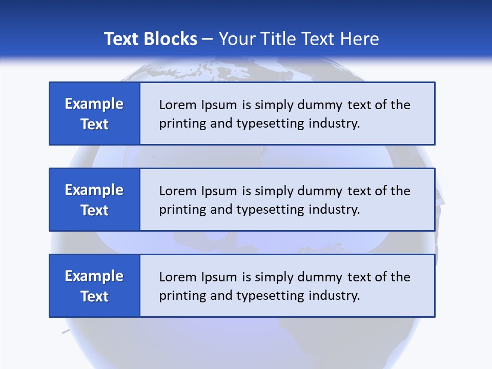 Blue International Sphere PowerPoint Template