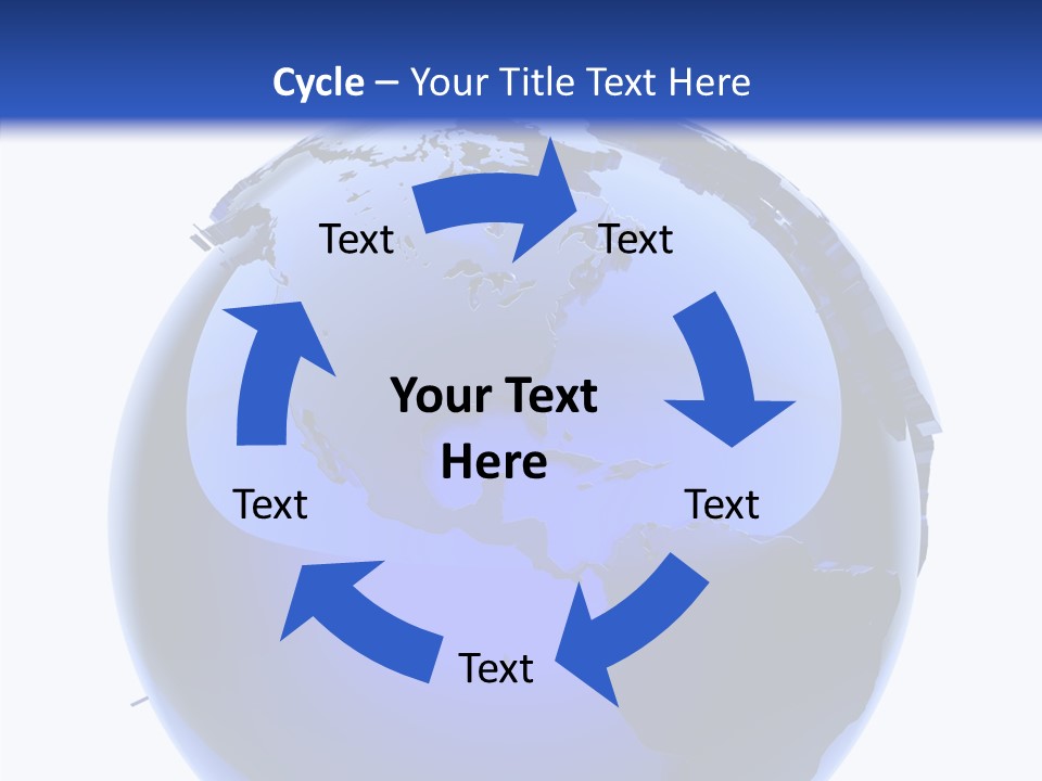 Blue International Sphere PowerPoint Template