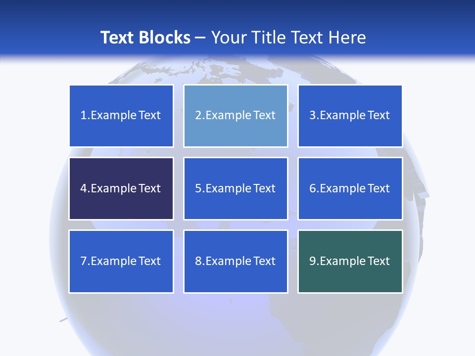 Blue International Sphere PowerPoint Template