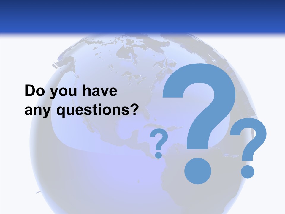 Blue International Sphere PowerPoint Template