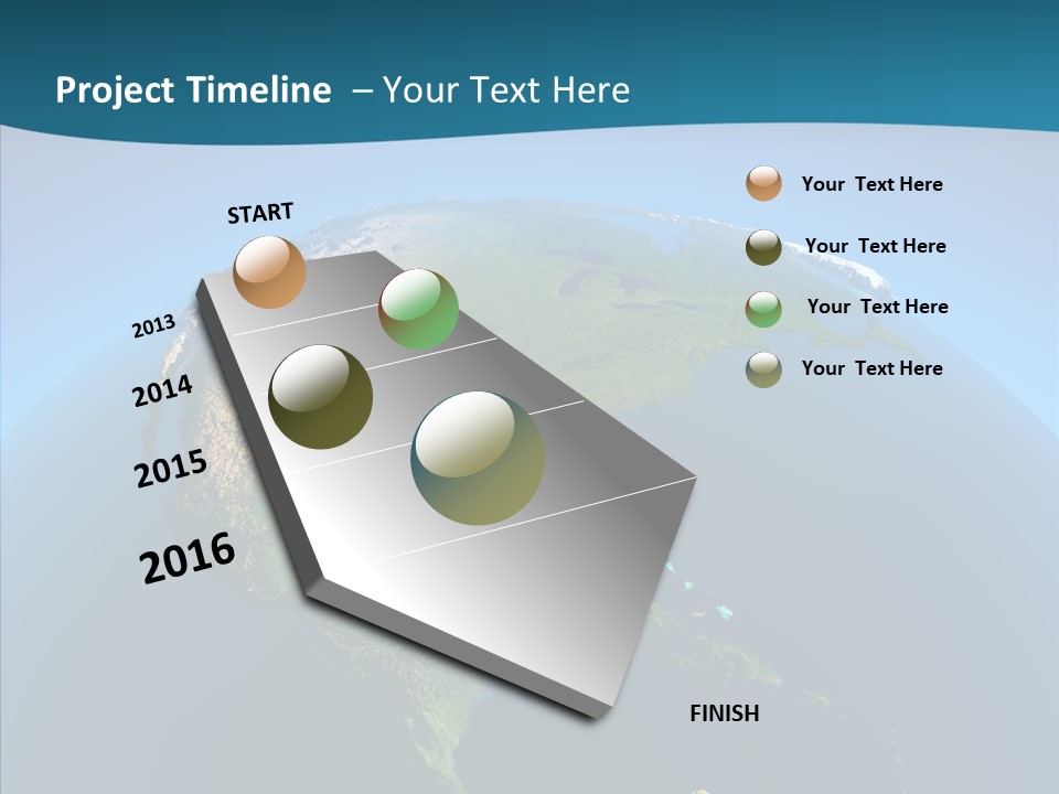 Flight Globe Elevation PowerPoint Template
