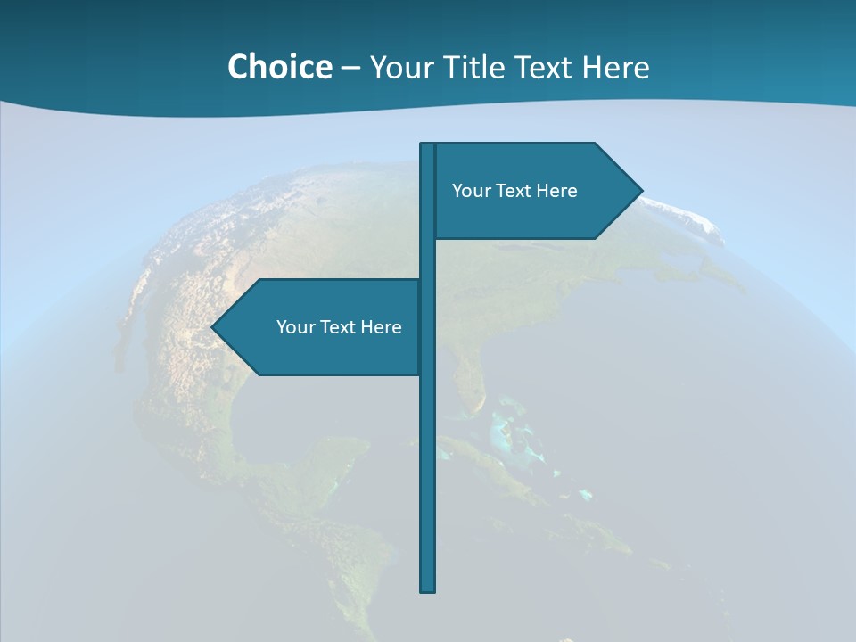 Flight Globe Elevation PowerPoint Template