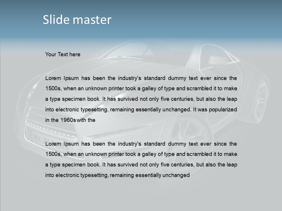 Illustration Wire Wireframe PowerPoint Template