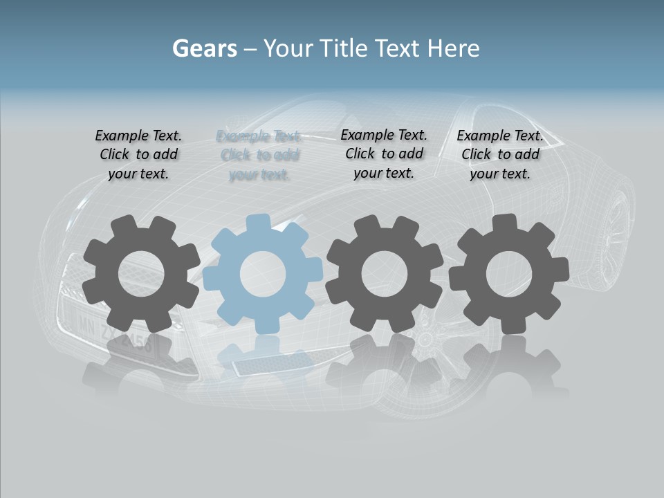 Illustration Wire Wireframe PowerPoint Template