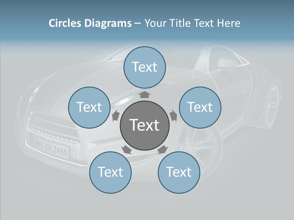 Illustration Wire Wireframe PowerPoint Template