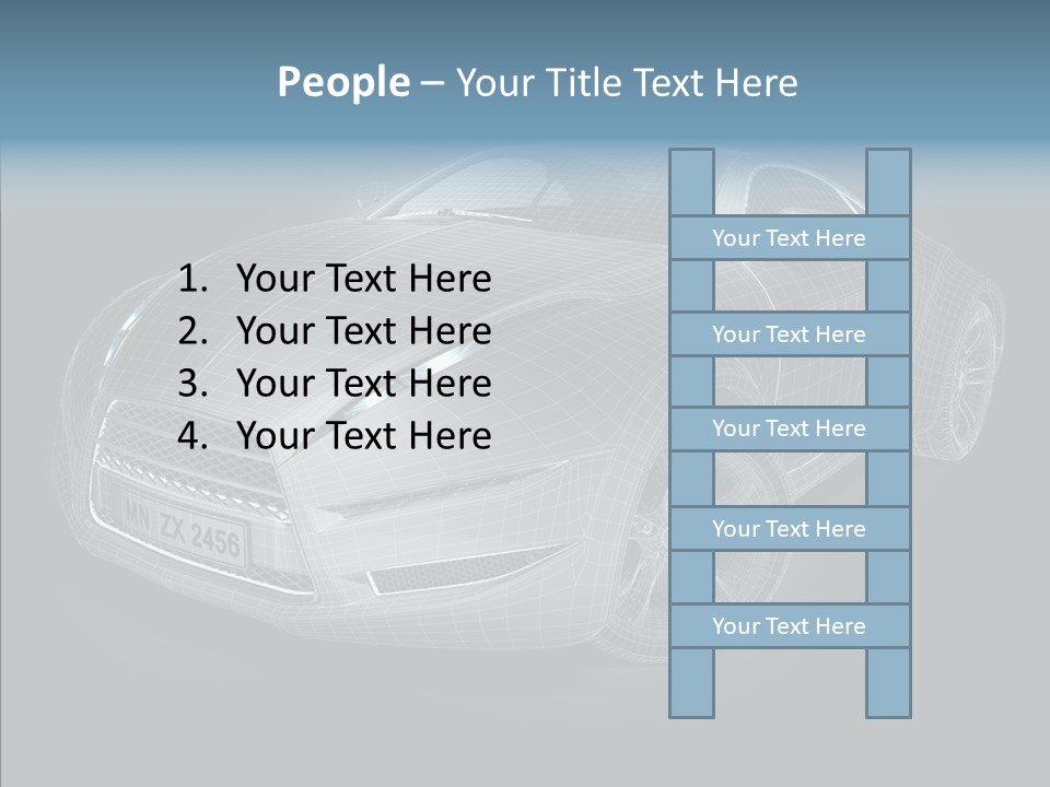 Illustration Wire Wireframe PowerPoint Template