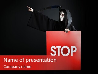 Evil Danger Bloody PowerPoint Template