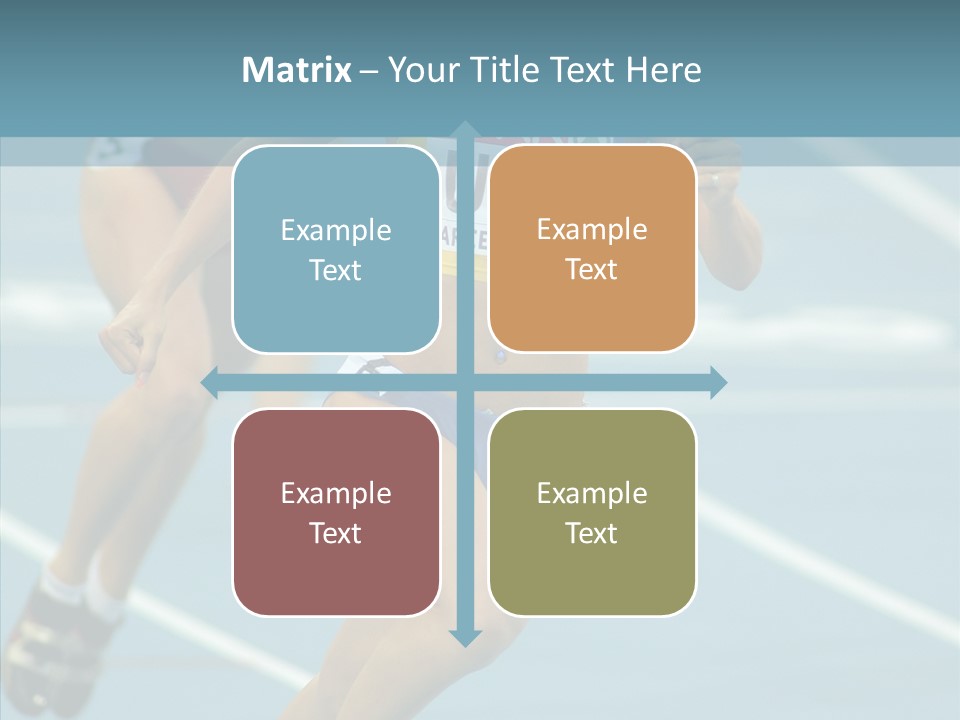 Runner Metres Gold PowerPoint Template