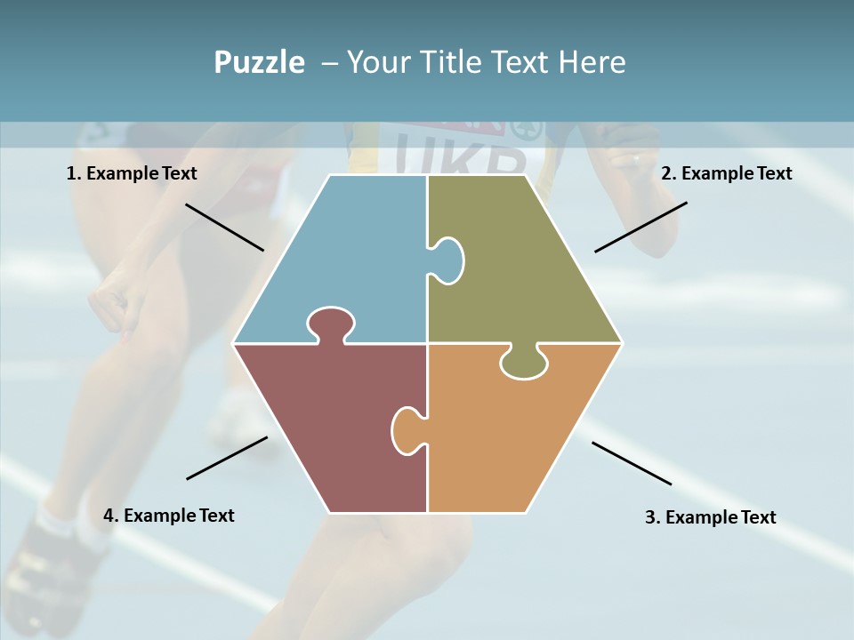 Runner Metres Gold PowerPoint Template