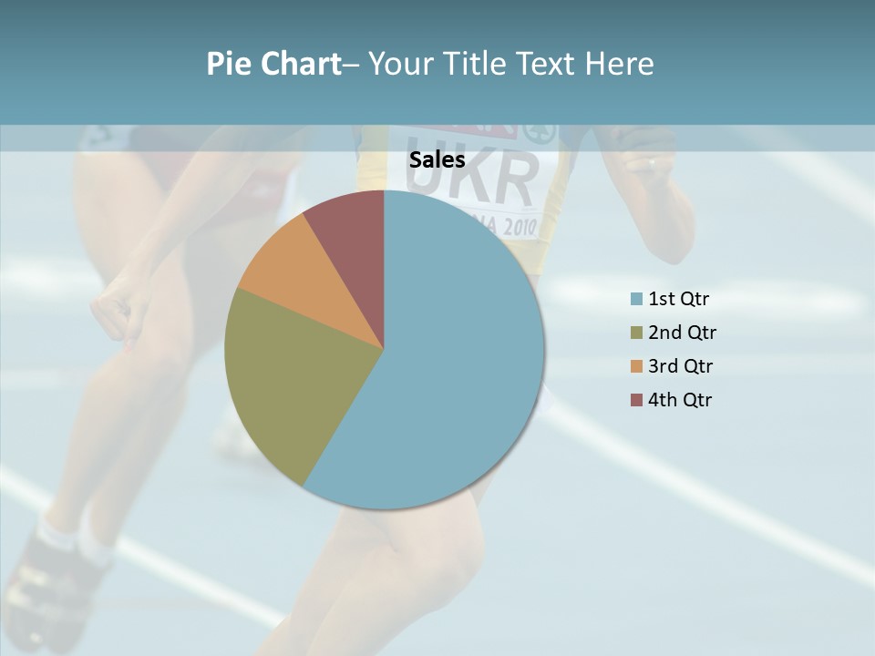 Runner Metres Gold PowerPoint Template