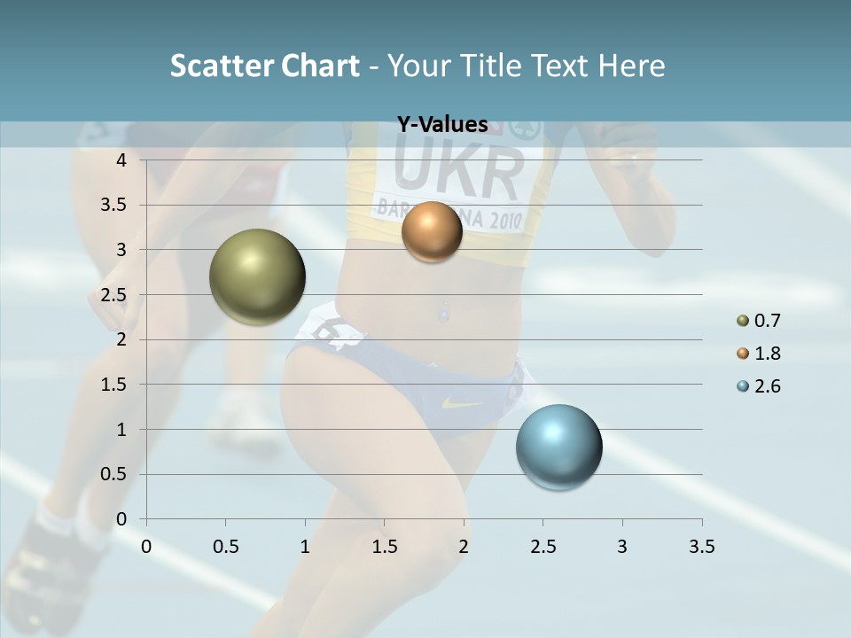 Runner Metres Gold PowerPoint Template