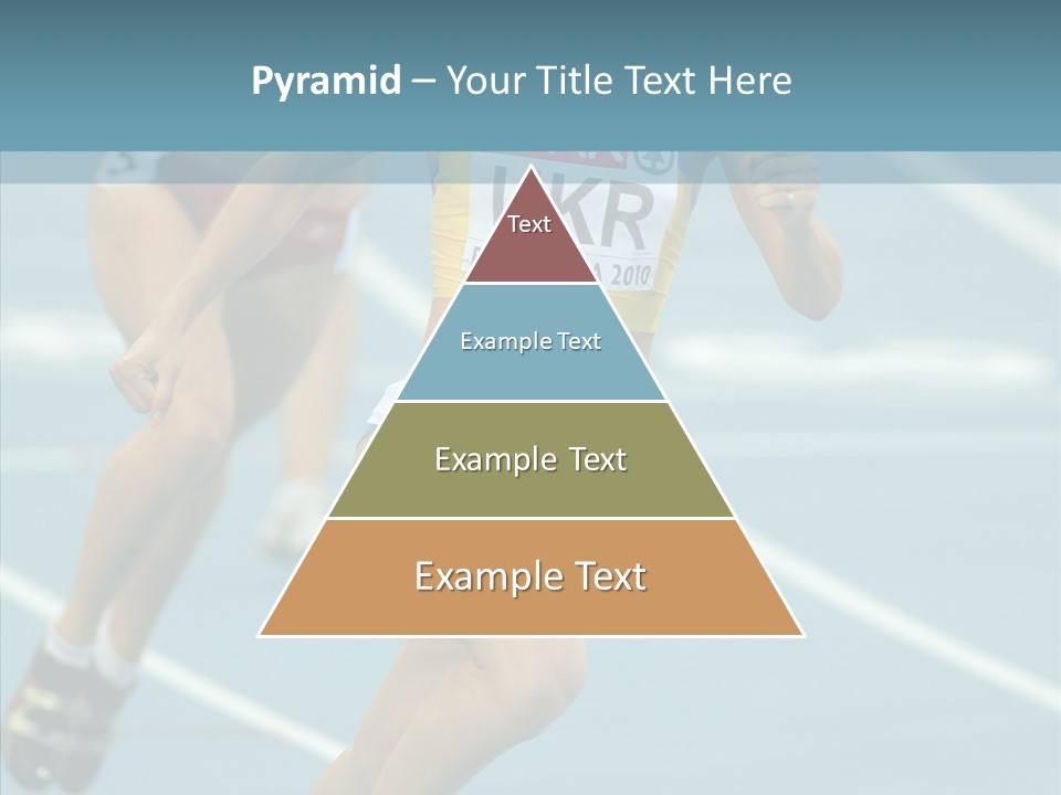 Runner Metres Gold PowerPoint Template