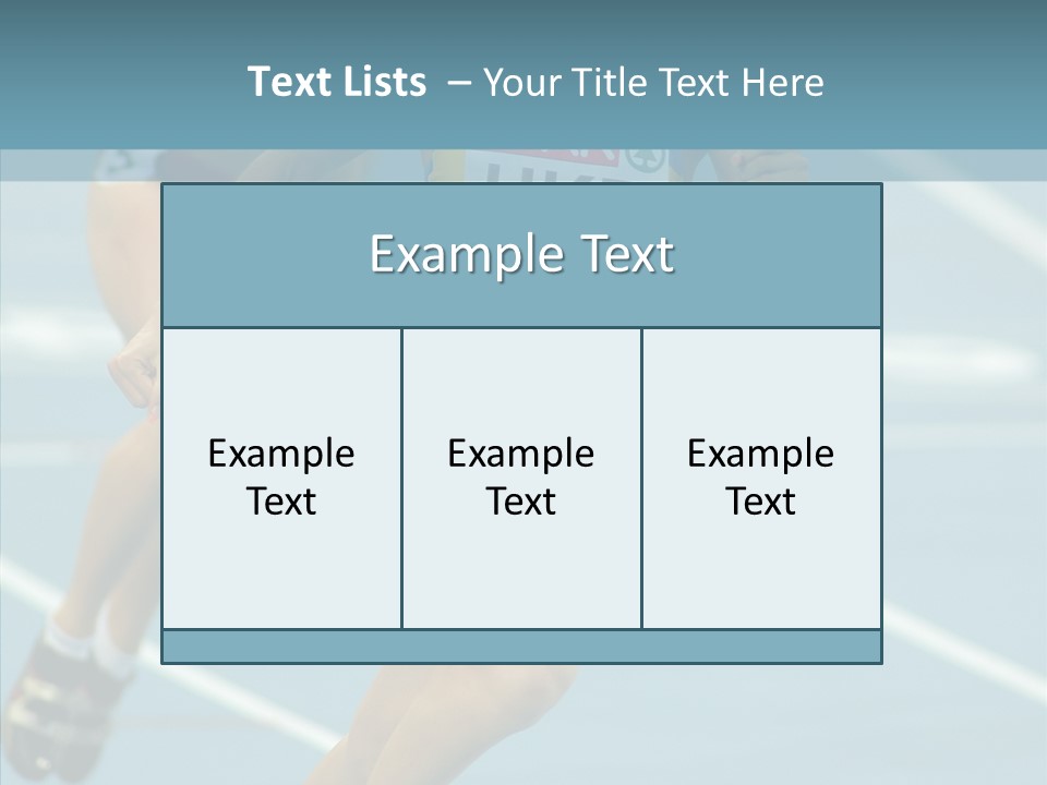 Runner Metres Gold PowerPoint Template