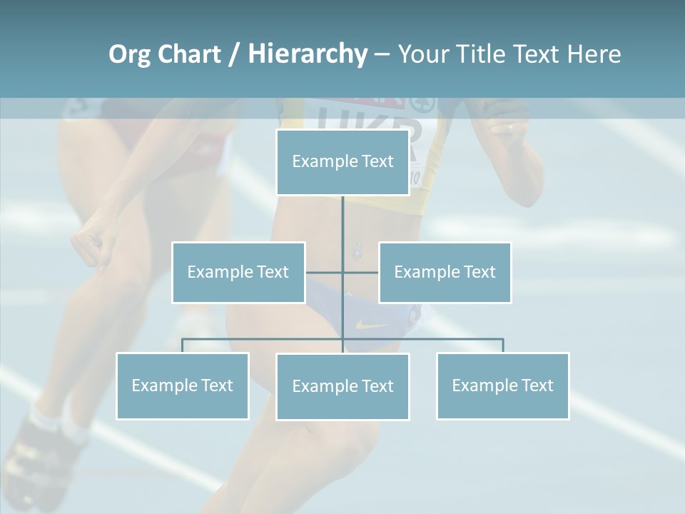 Runner Metres Gold PowerPoint Template