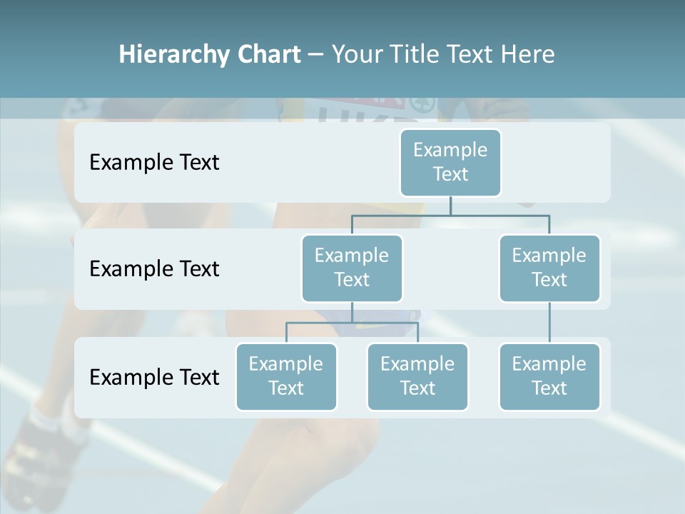 Runner Metres Gold PowerPoint Template