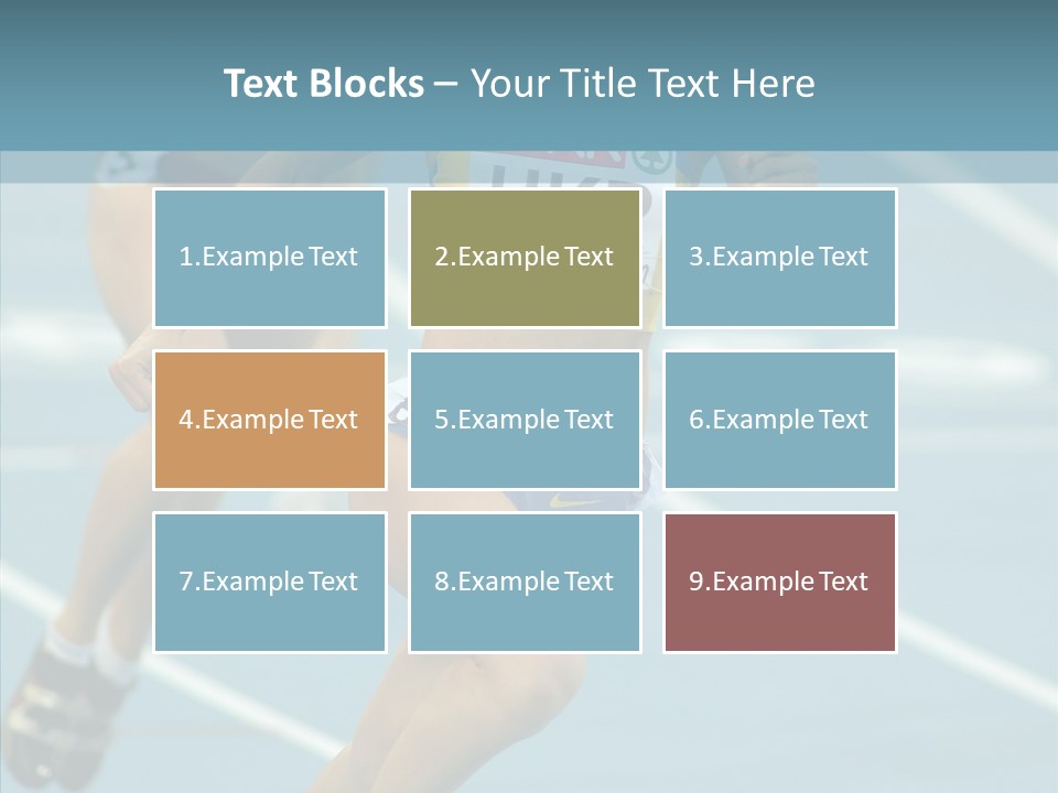 Runner Metres Gold PowerPoint Template