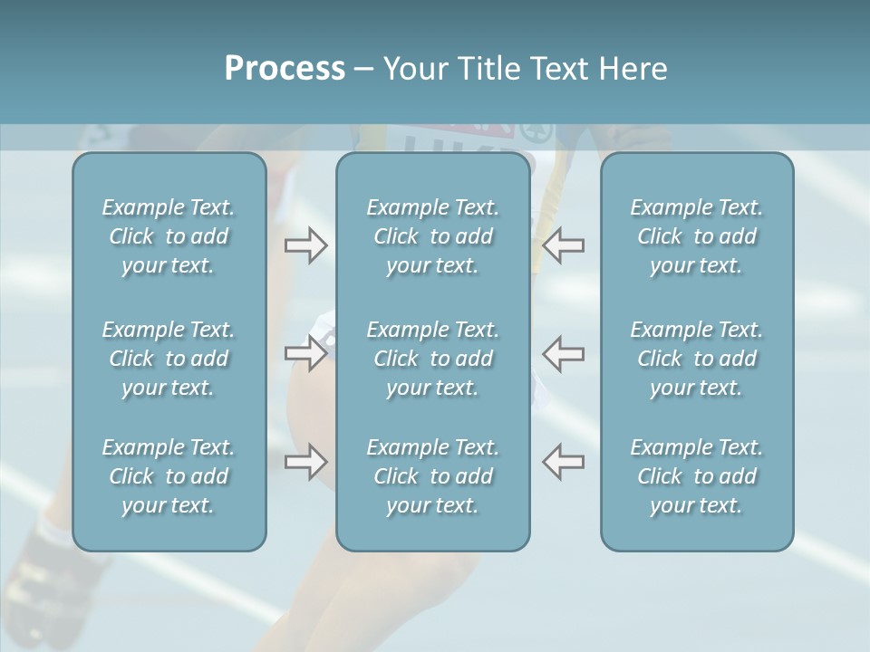Runner Metres Gold PowerPoint Template