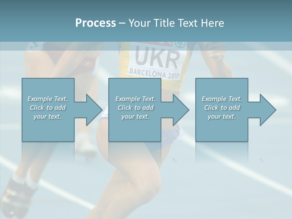 Runner Metres Gold PowerPoint Template
