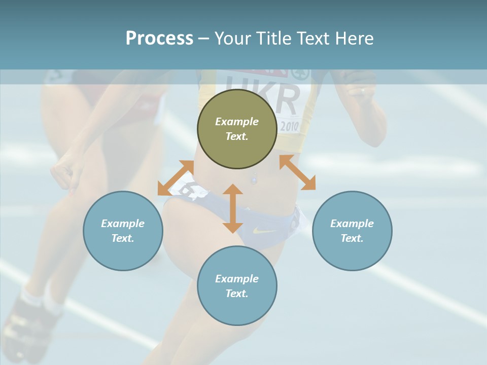 Runner Metres Gold PowerPoint Template