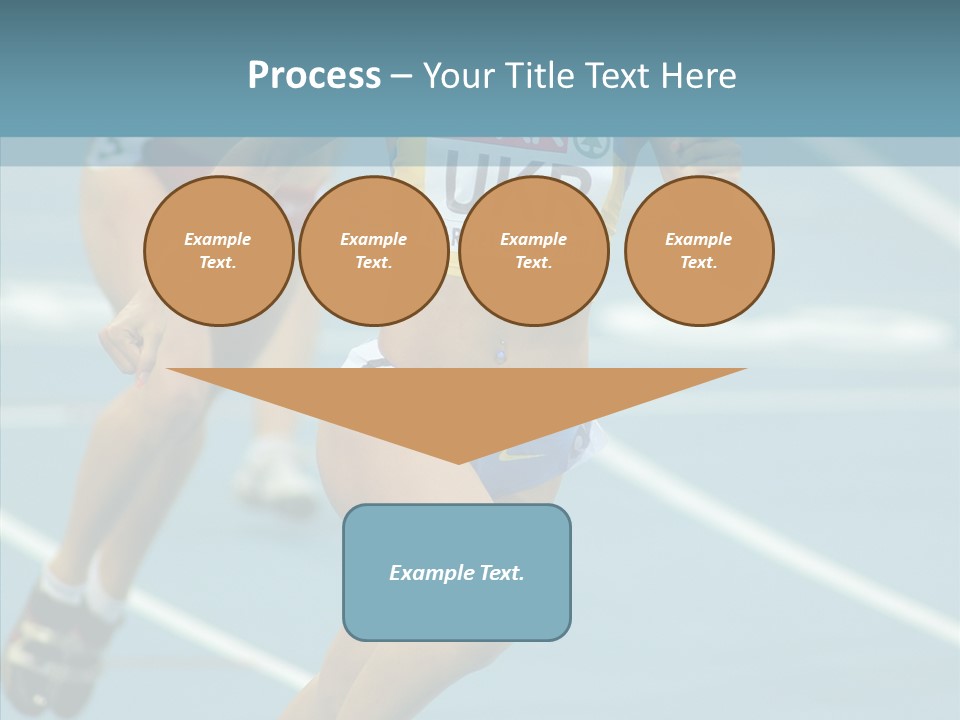 Runner Metres Gold PowerPoint Template