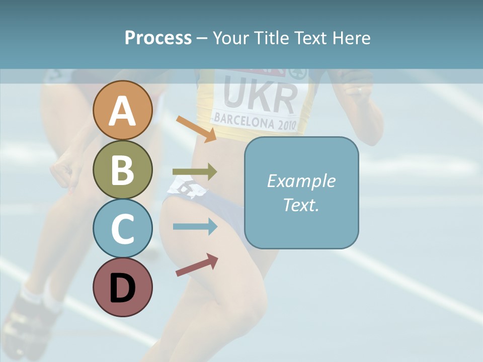 Runner Metres Gold PowerPoint Template