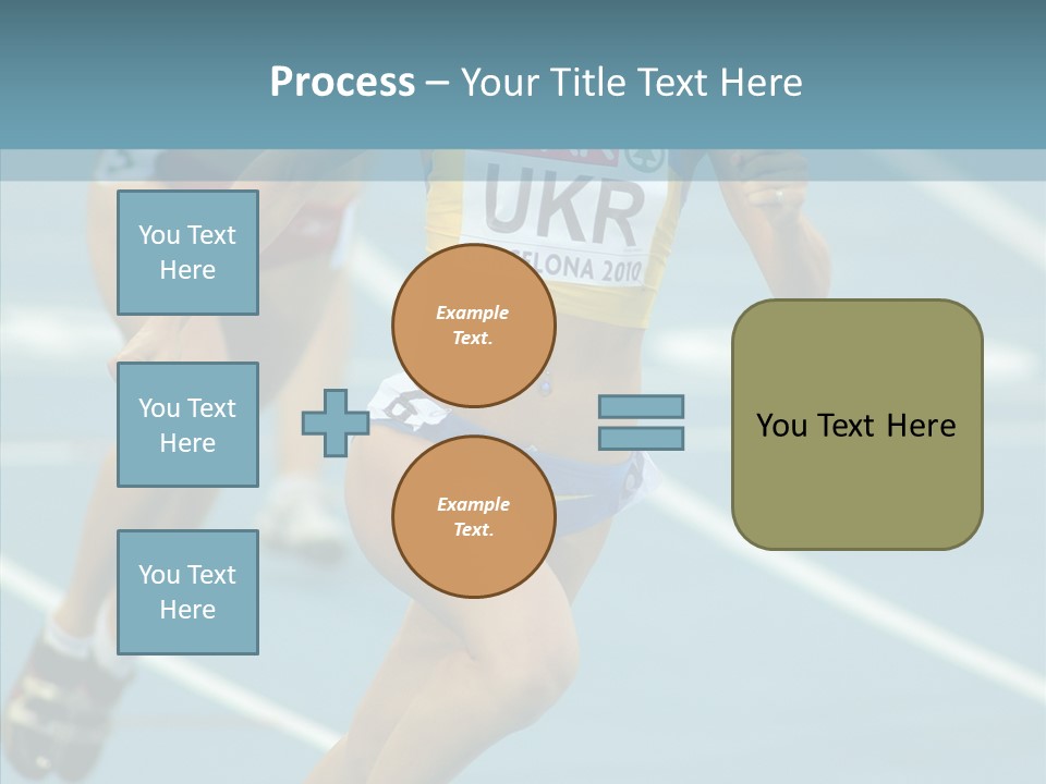 Runner Metres Gold PowerPoint Template