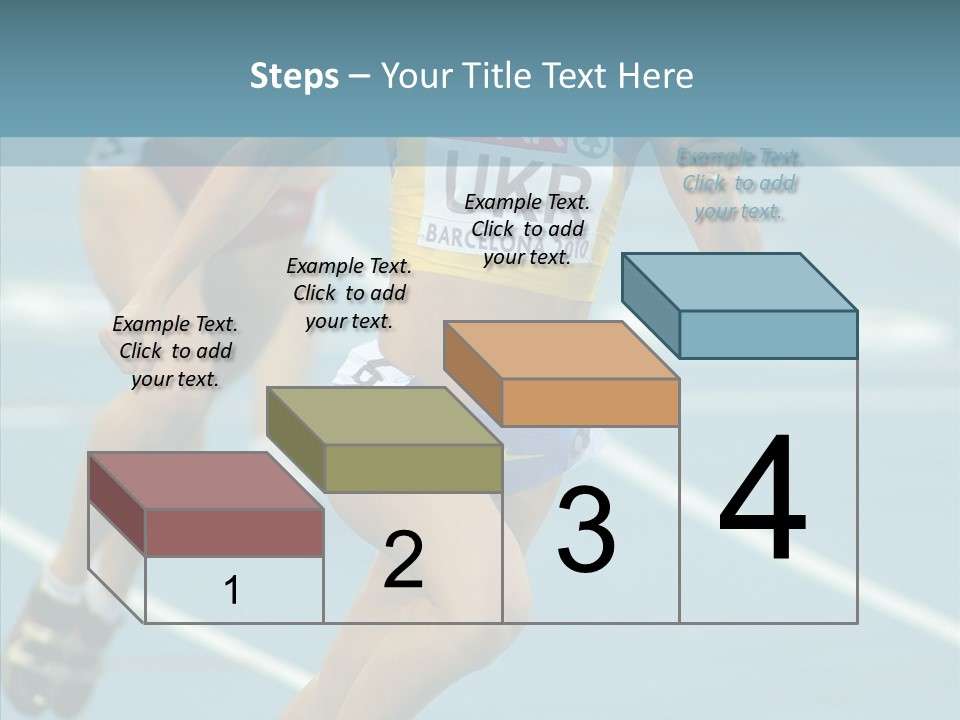 Runner Metres Gold PowerPoint Template