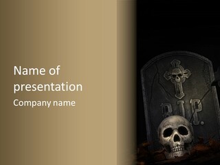 Warning Spook Head PowerPoint Template