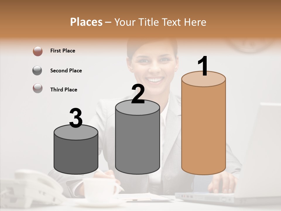 Looking Cheerful Bu Ine PowerPoint Template