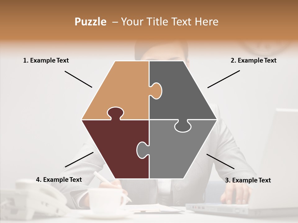 Looking Cheerful Bu Ine PowerPoint Template