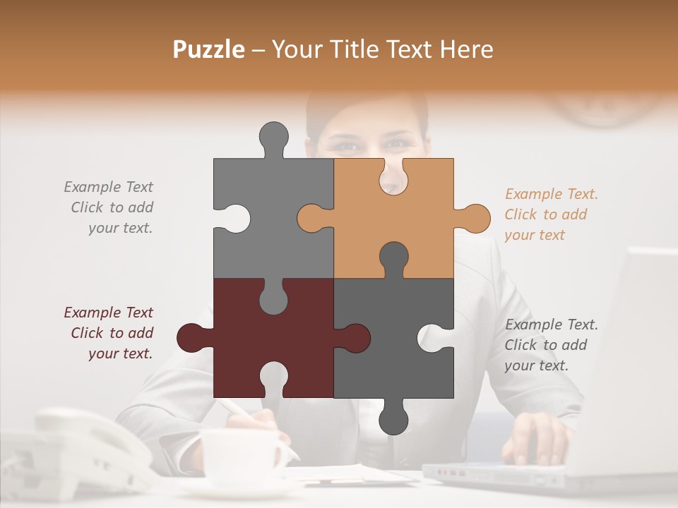 Looking Cheerful Bu Ine PowerPoint Template