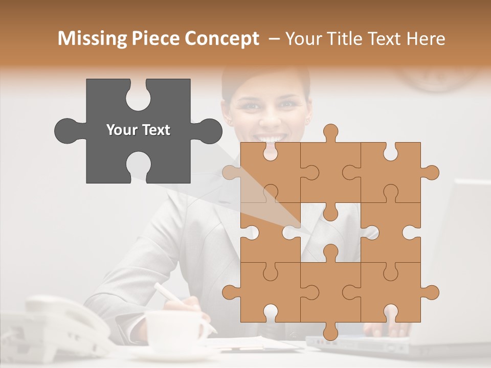 Looking Cheerful Bu Ine PowerPoint Template