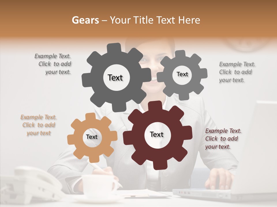 Looking Cheerful Bu Ine PowerPoint Template