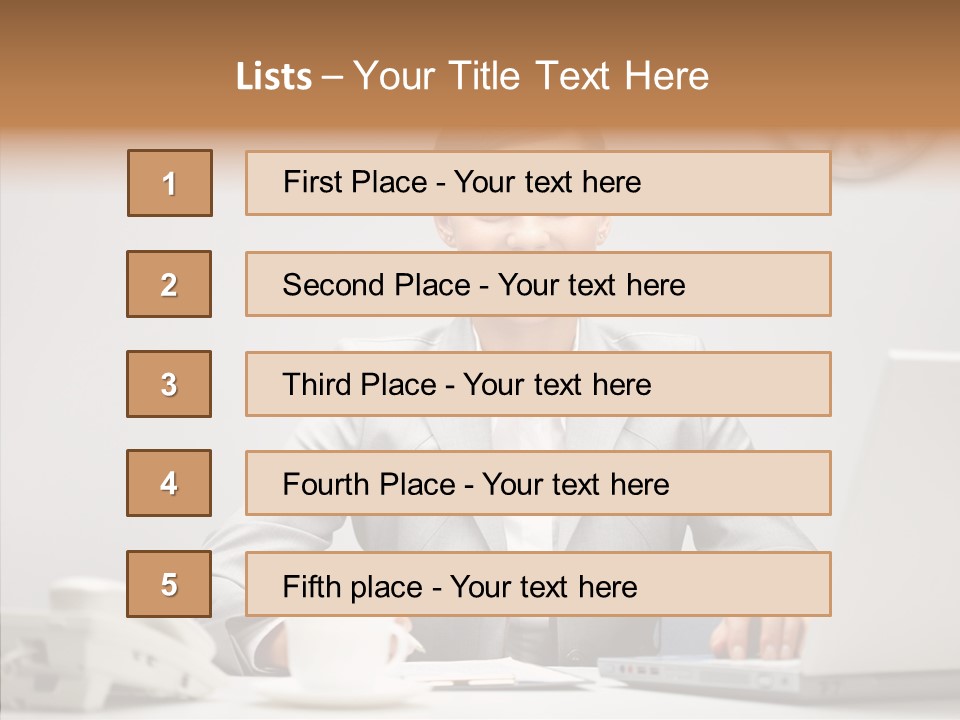 Looking Cheerful Bu Ine PowerPoint Template