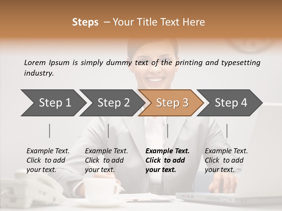 Looking Cheerful Bu Ine PowerPoint Template