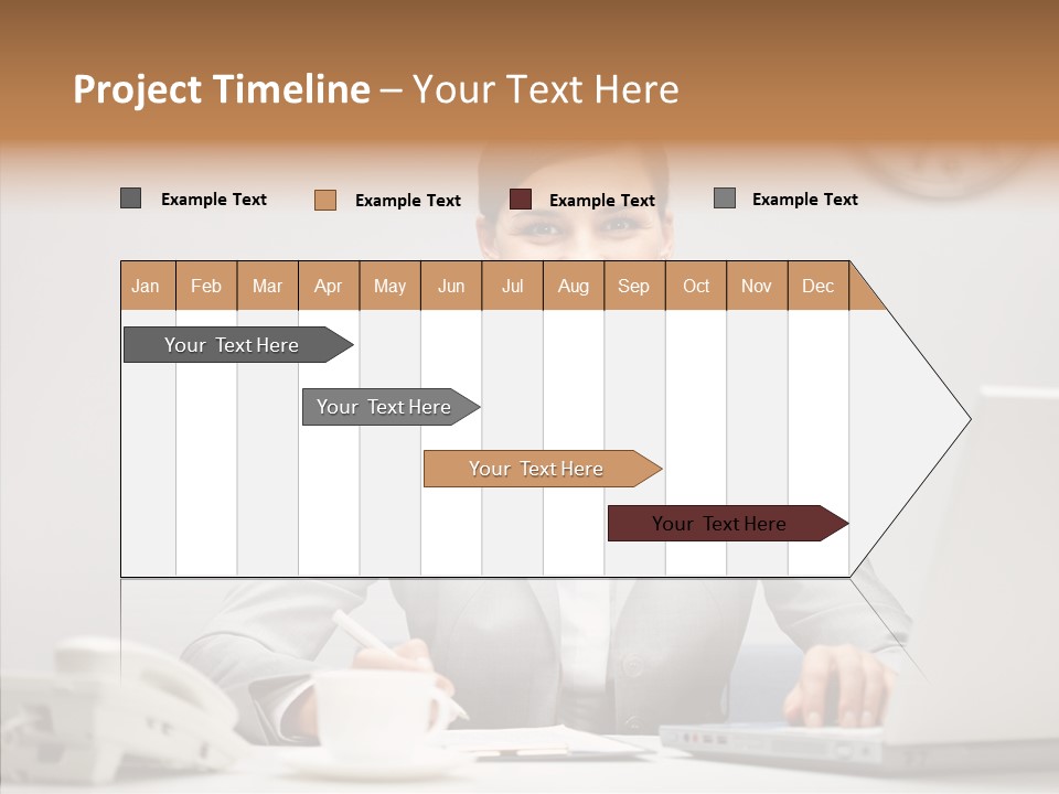 Looking Cheerful Bu Ine PowerPoint Template