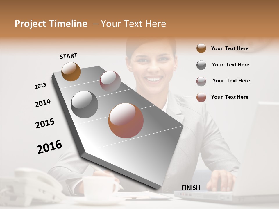 Looking Cheerful Bu Ine PowerPoint Template