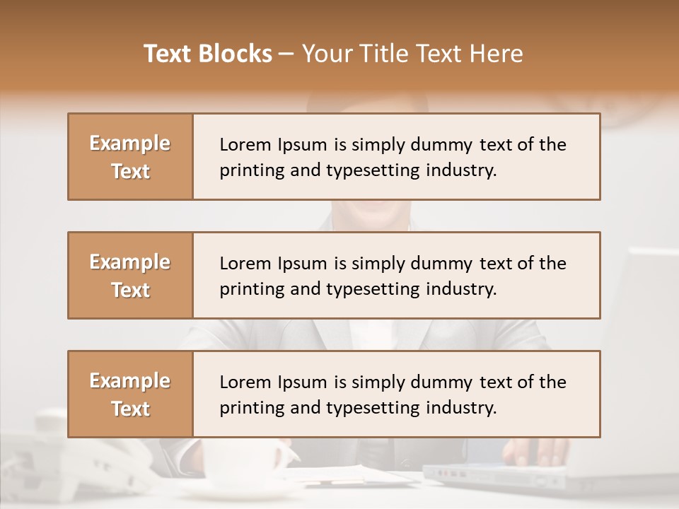 Looking Cheerful Bu Ine PowerPoint Template