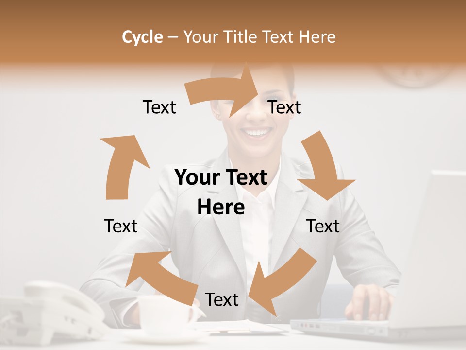 Looking Cheerful Bu Ine PowerPoint Template