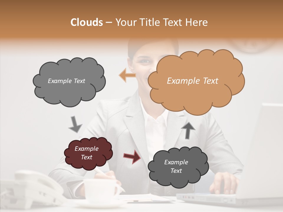 Looking Cheerful Bu Ine PowerPoint Template