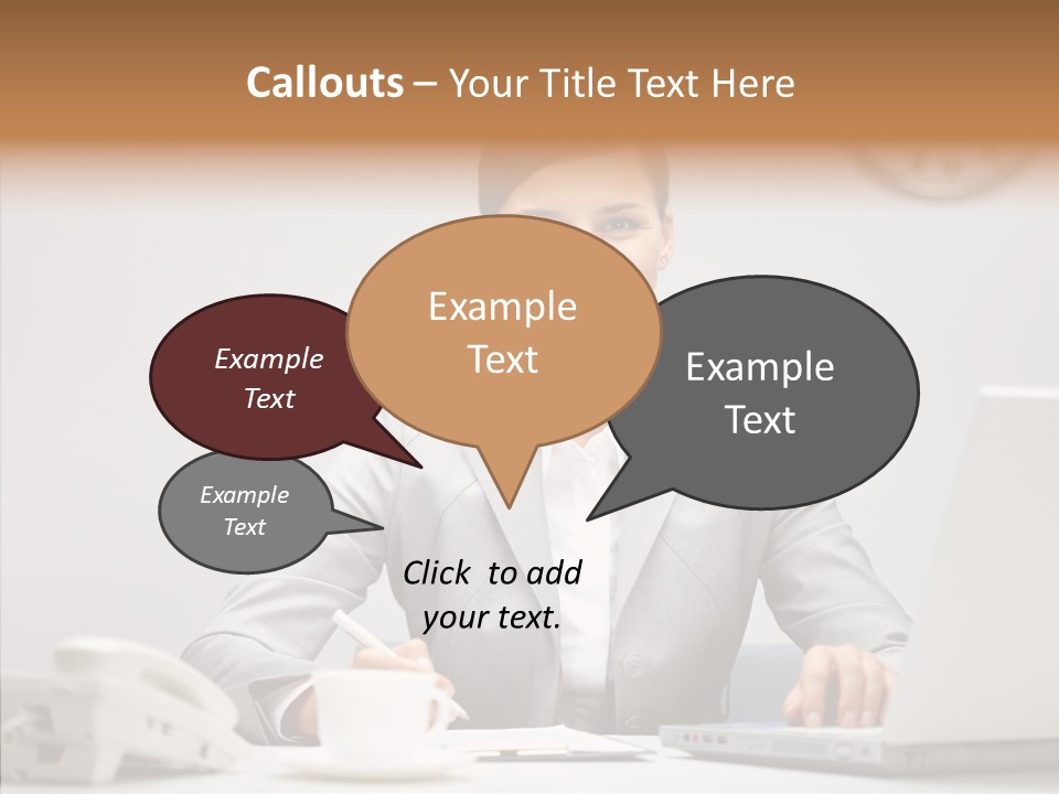 Looking Cheerful Bu Ine PowerPoint Template