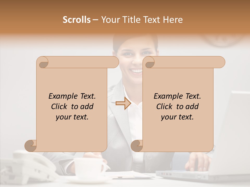 Looking Cheerful Bu Ine PowerPoint Template
