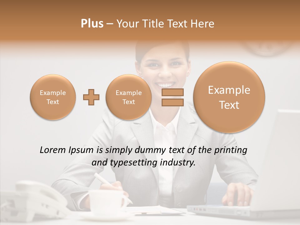 Looking Cheerful Bu Ine PowerPoint Template